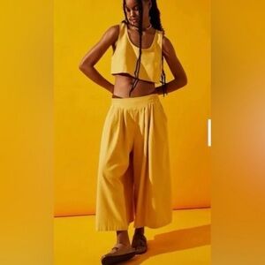 Free People Mustard Linen Set